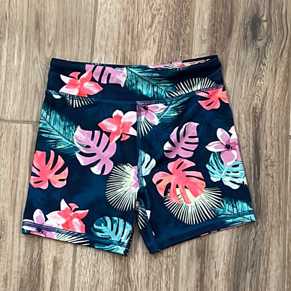Jumping Beans Active Shorts Tropical Floral Print Size 6X